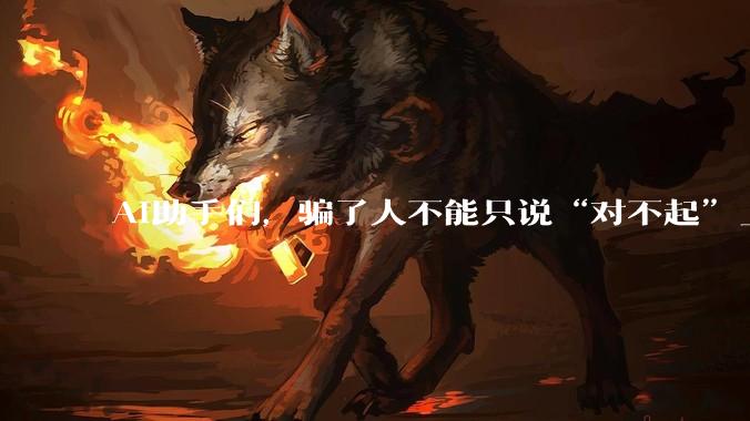 AI助手们，骗了人不能只说“对不起”_答案_用户_大巴