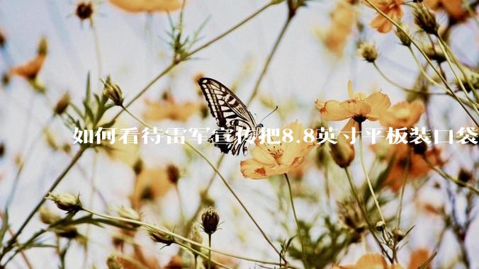 如何看待雷军宣传把8.8英寸平板装口袋里，毫无压力？